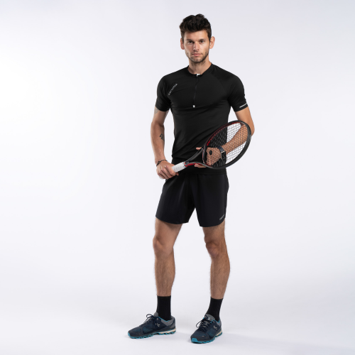 SHORT SLEEVE 1/2 ZIP TEE SHIRT