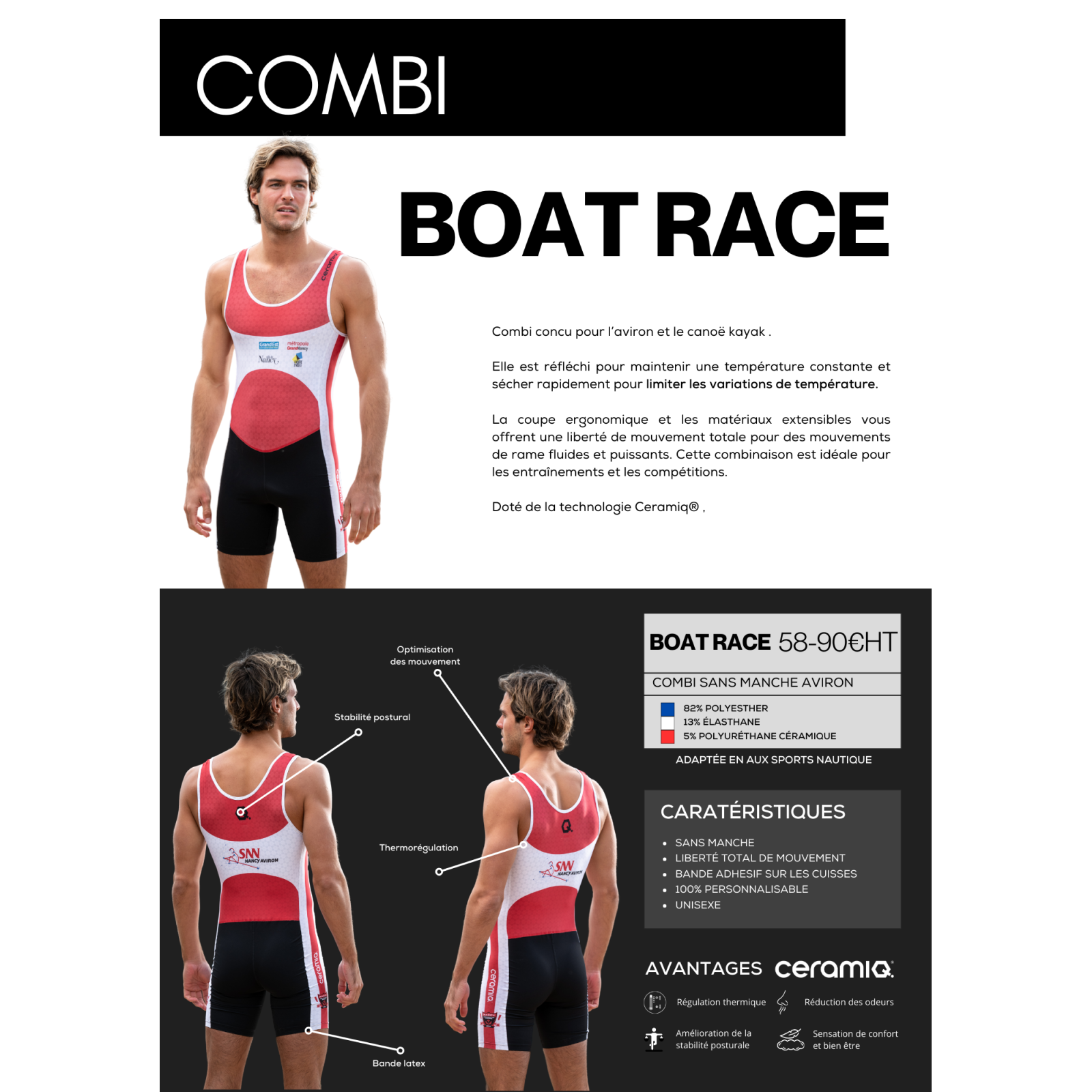 Rowing & canoe-kayak suit | Custom premium Ceramiq®