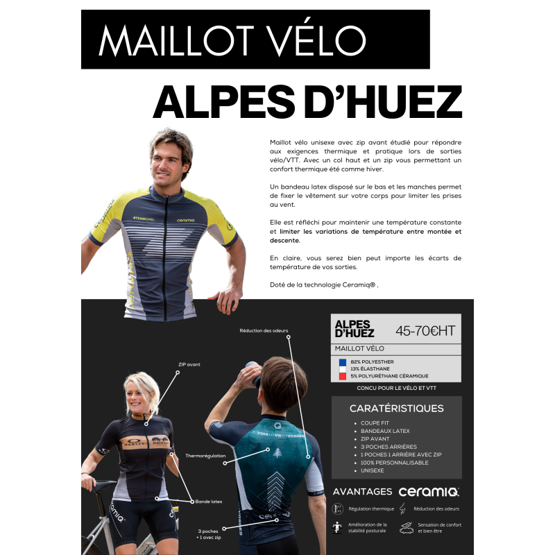 Custom cycling jersey | Ceramiq® premium thermoregulating