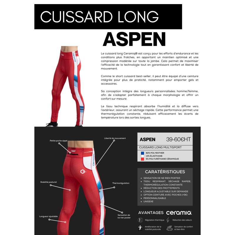 Long bib shorts sports clubs | Ceramiq® premium thermoregulating