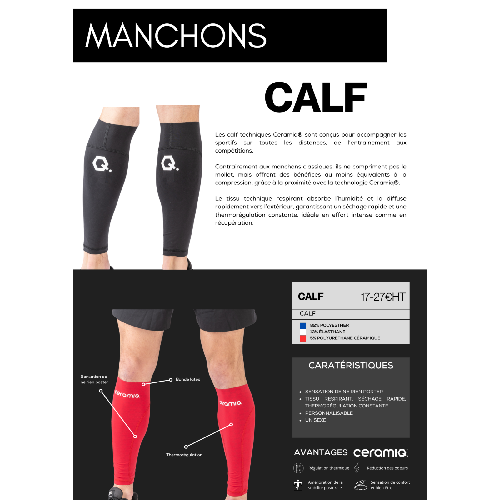 Calf sport clubs | Ceramiq® premium thermorégulant