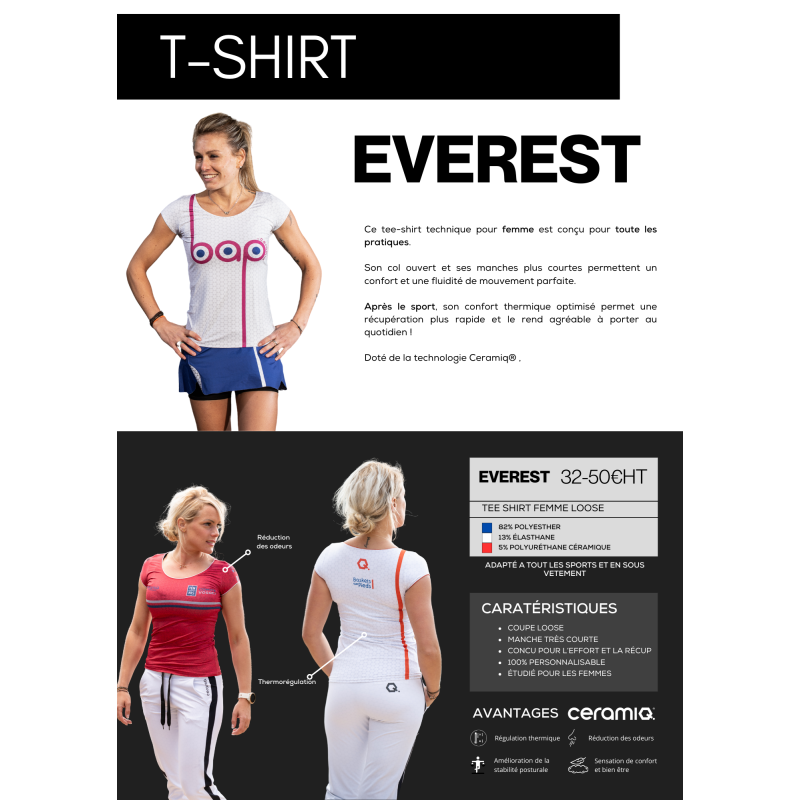 T-shirt femme personnalisé club | Premium sport & thermorégulation