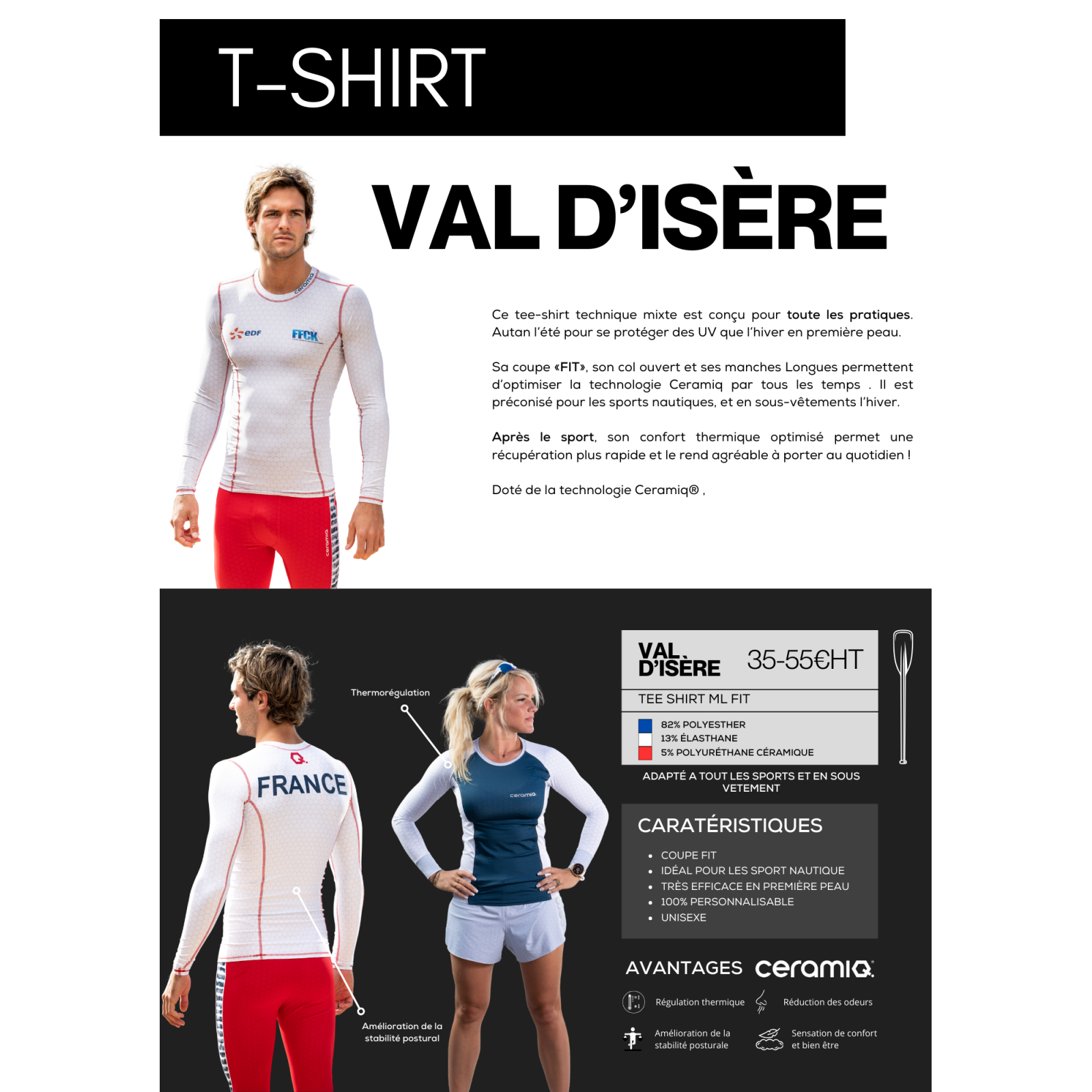 Maßgeschneidertes Sport-T-Shirt für Clubs & Profis | Ceramiq® Premium Thermoregulation