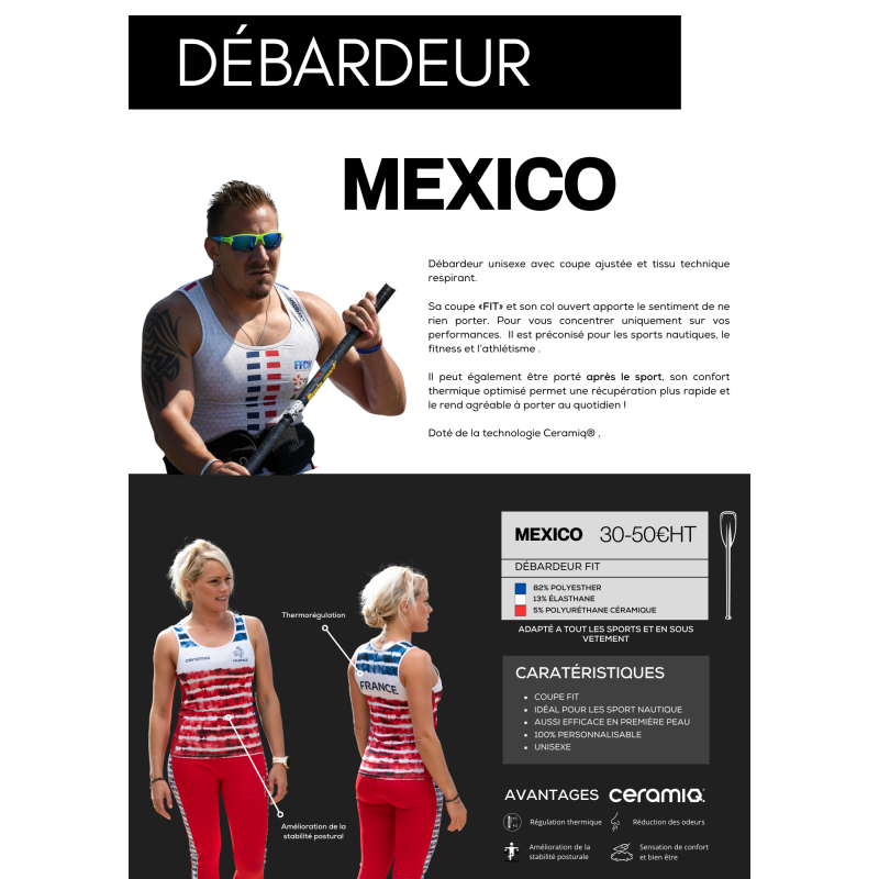 Personalized sports tank top for clubs & professionals | Ceramiq® thermoregulating