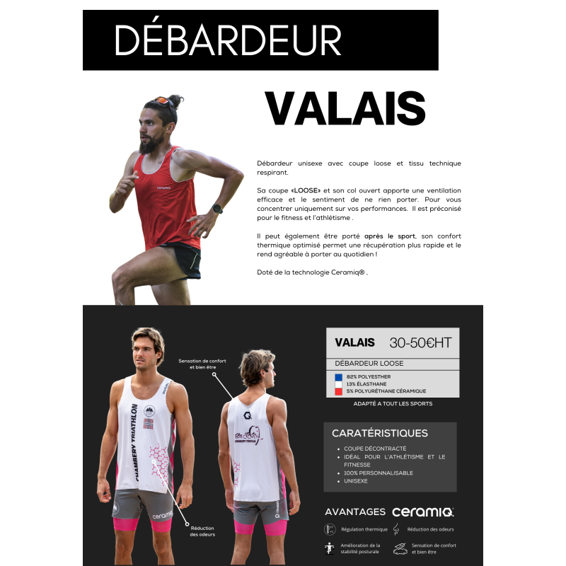 Personalisierte Sport-Tanktop für Clubs | Ceramiq® Premium Thermoregulierend