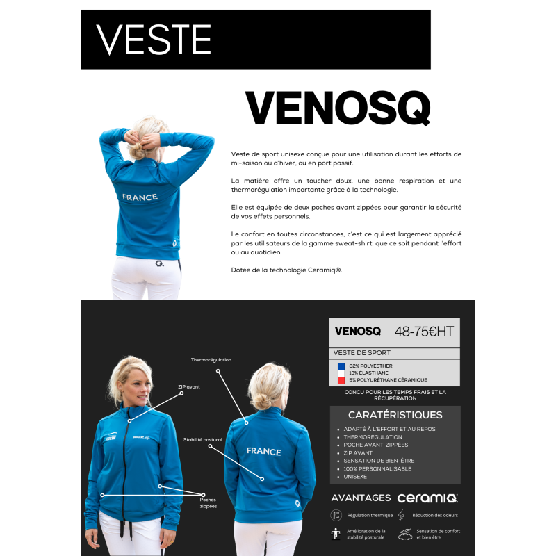 Personalisierte Sportjacke | Ceramiq® Premium temperaturregulierend