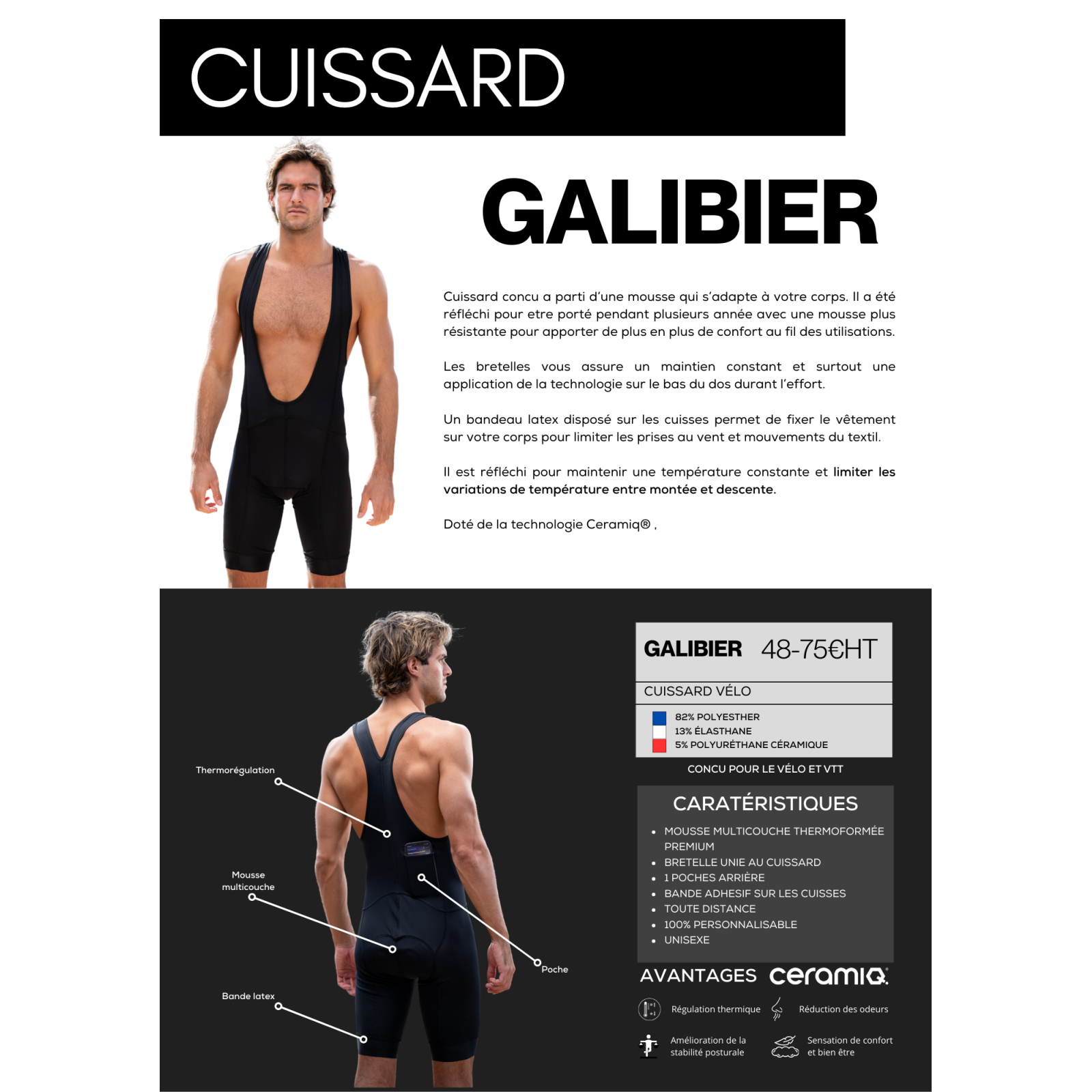 Radhose CLUBS/PRO | Ceramiq® Premium thermoregulierend